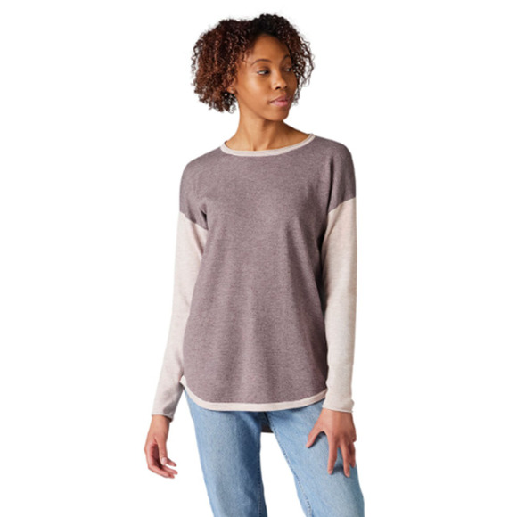 Smartwool Shadow Pine Colorblock Sweater Wool Blend Knit Crew Neck Pullover - Picture 4 of 13